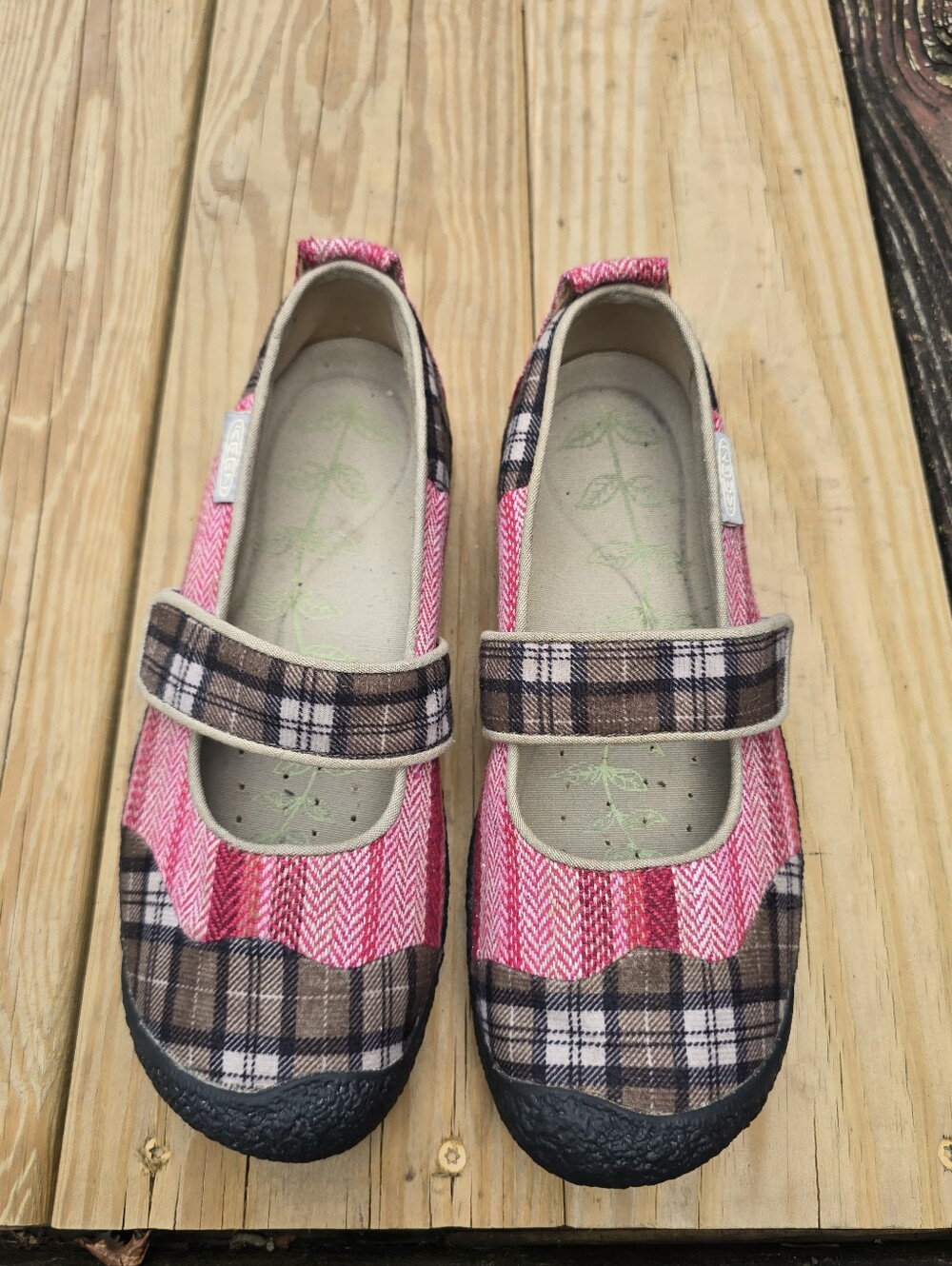 KEEN Womens Harvest Fall Plaid MJ II Mary Janes II Size 8 Pink Brown - Picture 4 of 11